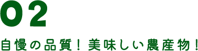 自慢の品質！美味しい農産物！